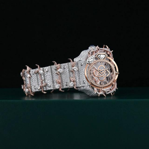 Reloj de Pulsera de Lujo con Moissanita para Hombre, con Incrustaciones de Piedras, de Acero Inoxidable, con Diamantes - Product Image 2