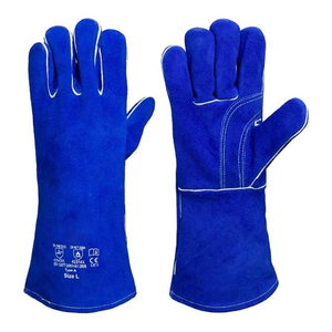 Guantes de seguridad para soldadura de cuero vacuno de grado industrial, más gruesos, con protección térmica para soldadura por arco, metalurgia, ignífugos - Product Image 1