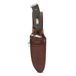 Couteaux à lame fixe professionnels de style unique pour le bricolage, manche en bois, personnalisables OEM, en acier Damas inoxydable de haute qualité, à dos droit - Product Image 2