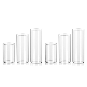 <span class=keywords><strong>Grandi</strong></span> <span class=keywords><strong>Portacandele</strong></span> e Vasi <span class=keywords><strong>in</strong></span> <span class=keywords><strong>Vetro</strong></span> Borosilicato Trasparente, Decorazioni per Matrimoni e Casa Fatte a Mano - Product Image 4