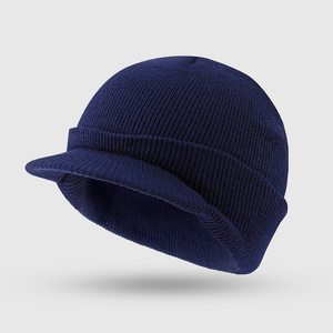 Gorro de Punto Negro con Visera, Estilo Urbano, Gorro de Invierno - Product Image 2