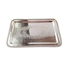 New Decorative Aluminum Serving <b>Tray</b> Rectangle Shape <b>Silver</b> Plated for Hotel & Restaurant Snacks & <b>Drinks</b> Serving <b>Tray</b> - Product Image 5