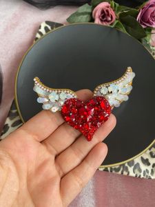 MD HANDICRAFTS Luxury Hand Embroidered Beaded Brooch with <b>Crystal</b> and Pearl Decorative Pin Artisan Handmade for Wedding - Product Image 6