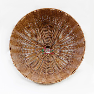 Abat-jour en polyrotin fait main en forme de cloche, style industriel bohème, de haute qualité, respectueux de l'environnement - Product Image 2