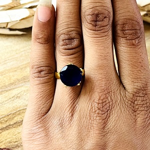 Hot Selling Boho <b>Statement</b> <b>Ring</b> Vintage Brass Jewelry Women 18k Gold Plated Minimalist Solitaire Engagement Wholesale/OEM/ODM - Product Image 4