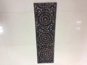 Panneaux muraux en bois classiques gravés carrés, faits à la main, 100% en teck écologique haute résistance - Product Image 6