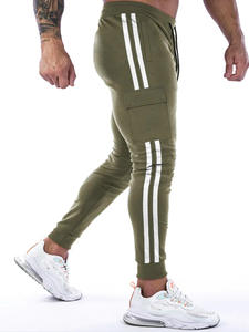 Pantalon de jogging droit et plat Winton Impex pour homme, noir, léger, en toile respirante, à rayures, séchage rapide, pour l'entraînement de football, avec taille élastique - Product Image 2