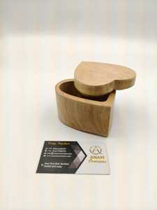 Natural Wooden <b>Heart</b> Candle Holder Box Decorative Candle Storage Gift Box - Product Image 3