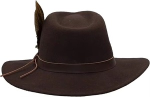 Chapeau de cowboy en cuir pleine fleur véritable, style western vieilli, à large bord, résistant à l'eau, Proventure Industry, unisexe, toutes saisons - Product Image 2