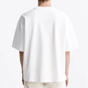 Camiseta de Hombre de Lujo, 100% Algodón, Cuello Redondo, Hombros Caídos, Estilo Urbano, Personalizable con Logotipo, Tallas Grandes - Product Image 2