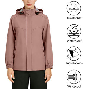 Chaqueta Deportiva Cortavientos Impermeable para Hombre, Traje Deportivo de Secado Rápido en Colores Sólidos, Resistente al Agua, con Capucha, Traje de Lluvia Ligero - Product Image 3
