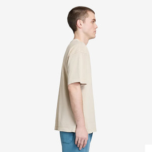 T-shirt formel pour homme en coton 100% uni, à manches courtes, coupe ample, imprimé en sérigraphie, respirant, infroissable et écologique - Product Image 4