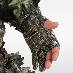 Camouflage Hunting <b>Gloves</b> for Men - Fingerless - Lightweight <b>Glove</b> Liner - Product Image 4