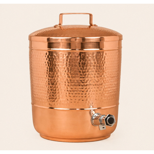 Pure Copper Water Dispenser with Leak-Proof Tap Traditional Handcrafted Hammered Design <b>Storage</b> Pot for Home & Wellness - Product Image 1