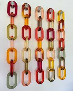 Handmade Resin Wall Hanging Chain Round Vertical Pattern <b>Art</b> Design for Home Decor Multi-Piece Package - Product Image 4
