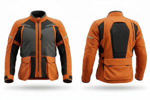 เสื้อแจ็คเก็ตมอเตอร์ไซค์ผ้าคอร์ดูรอยคุณภาพสูง พร้อมแผ่นรองกันกระแทกและสายรัดปรับได้ ให้ความสบายและการปกป้องอย่างดีเยี่ยม - Product Image 4