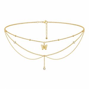 Belly Chain with Tassel Rhinestone Pendant and Gold <b>Beads</b>, Sexy Layered Body Chain for Swimwear Accessories - Product Image 5