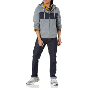 Sweat à capuche zippé personnalisé avec logo brodé, design nouveau, uni, 100% coton, vêtements de sport d'extérieur - Product Image 2