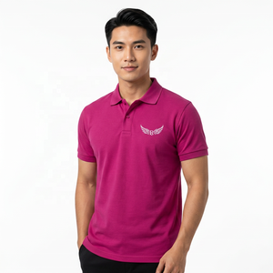 Men's Solid Color Short Sleeve Knitted <b>T</b> <b>Shirt</b> Regular Fit Casual Style Pink - Product Image 3