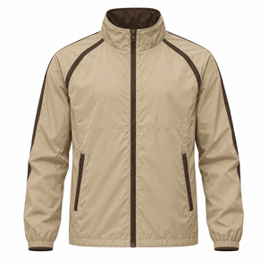 New Design Reasonable Price High Quality <b>Black</b> Men's <b>windbreaker</b> Jacket Premium & Breathable Custom Logo Print - Product Image 3