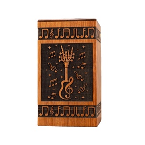 Urne de crémation de guitare en palissandre pour cendres humaines Boîte commémorative en bois Souvenir commémoratif Urne de crémation décorative pour cendres - Product Image 1