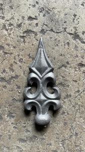 Cast iron ornamental finial tip traditional design for stair <b>railings</b> handrails <b>wall</b> mounted decorative architectural accent - Product Image 4