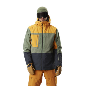 Chaqueta de Esquí y Snowboard para Hombre, Diseño OEM, Contraste de Color, Impermeable, Cortavientos, Transpirable, Personalizable, Carcasa Rígida para Exteriores - Product Image 1