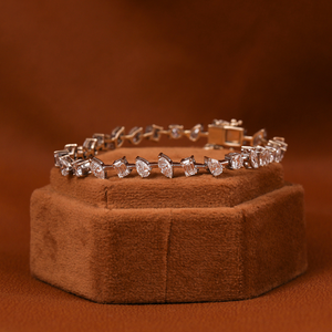 Luxury Sterling <b>Silver</b> Moissanite <b>Charm</b> Tennis <b>Bracelet</b> Gold Plated for Women Hip Hop Elegant Wedding Jewelry - Product Image 2