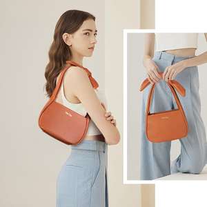 Sac à main hobo Viva Terry en PU écologique, petit sac à bandoulière en cuir végétalien pour femmes avec fermeture éclair - Product Image 4