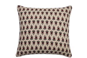 Housse de coussin carrée en coton écologique imprimée à la main style indien vintage, avec volants bohèmes 16x16 18x18 20x20 - Product Image 6