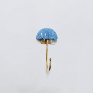 Modern Decorative <b>Wall</b> <b>Hook</b> with Green Resin Dome and Metal <b>Hook</b> Stylish <b>Wall</b> <b>Hook</b> <b>for</b> Entryway Organization Coat Hanging decor - Product Image 4