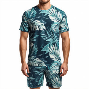 Ensemble T-shirt et short d'été pour homme Pinco Sports, imprimé en sérigraphie, style streetwear - Product Image 4