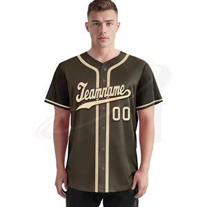 Camiseta de Béisbol Personalizada para Hombre, Nombre del Equipo 00, Impresión Sublimada, Uniforme Deportivo Transpirable con Botones para Adultos - Product Image 1