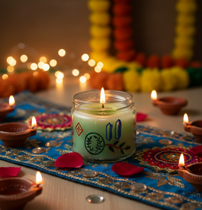 Elegante Vela Ecológica de Cera de Soya para Decoración del Hogar, Decoración para Pooja, Celebraciones Festivas y Regalos - Product Image 1