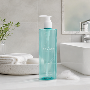 300ml Eco-Friendly Clear Aqua <b>Pump</b> Custom Logo White for Body Wash Cosmetic PET <b>Lotion</b> Shampoo Essential Oil <b>Bottle</b> Packaging - Product Image 2