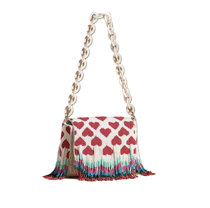 Indian Bohemian Summer Embroidery Customizable Letterpress Printed Designer Handmade <b>Beaded</b> Messenger Bag Light Weight <b>Large</b> Bag - Product Image 2