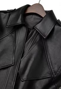 Gilet en cuir véritable de haute qualité pour femme, style streetwear hip-hop, personnalisable, imperméable, en toile – Vente en gros - Product Image 4