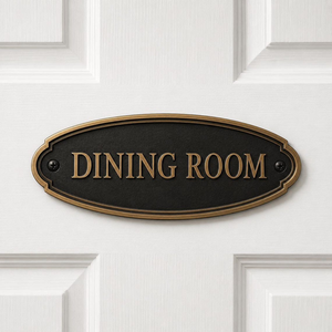 Custom Oval <b>Door</b> Plaque The Regency <b>Name</b> <b>Plate</b> Sign Personalized Brass <b>Door</b> Nameplate Vintage House Entrance Plaque Decorative - Product Image 1