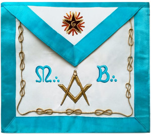Delantal Maestro - Insignia Masónica Triangular Simple, Ecológica, 3D, Personalizada, Bordada a Mano, de Cuero Genuino, para Coser, Rito Francés - Product Image 1