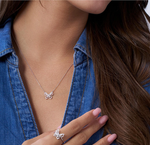 สร้อยคอจี้เพชรแล็บโรสโกลด์ 14KT สำหรับผู้หญิง - Product Image 5