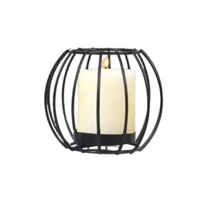 Minimalist Black Metal Candle Holder <b>Set</b> Of 3 Luxury Glass Hurricane Candle <b>Lanterns</b> Geometric Pillar Candle Stand for Wedding - Product Image 5