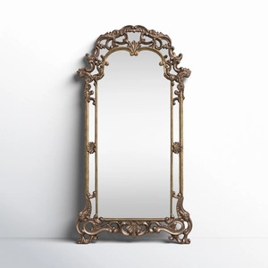 Espejo de pie con marco de metal con acabado dorado de Royal Design, adecuado para decoración de hogares de lujo y como regalo, hecho a mano en India. - Product Image 5