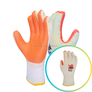 Guantes de seguridad de hilo de algodón polivinílico de origen indonesio Logotipo personalizable de Palma de goma para protección industrial - Product Image 4