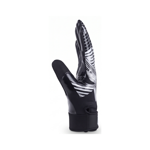 Elite <b>Sticky</b> Receiver Football Gloves Breathable Glossy Palm Stripe Print Back Lightweight Outdoor Custom Logo OEM ODM Direct - Product Image 4