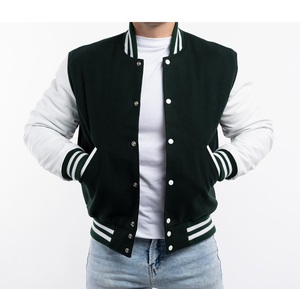 OEM Custom Embroidery Logo Street Wear Wool Varsity <b>Jacket</b> Colorful <b>Long</b> Sleeve Baseball Varsity <b>Jacket</b> - Product Image 1