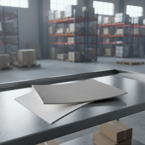 Feuille de revêtement en polypropylène blanc, roulée et présentée sur un fond uni pour une utilisation industrielle, montrant un matériau durable. - Product Image 1