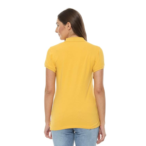 Elegante Camiseta Polo Roja para Mujer, Manga Corta, Informal, de Algodón, Cuello Camisero, Corte Regular, Color Sólido - Product Image 4