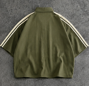 เสื้อเชิ้ตแขนสั้นผู้ชายแบบลำลอง ปกคอพับ เสื้อเชิ้ตฤดูร้อน - Product Image 6