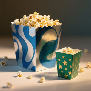 Customize Durable Eco-Friendly Double Wall Craft Paper Small Large White Red Striped Classic Popcorn Buckets <b>Snack</b> Boxes Cups - Product Image 4