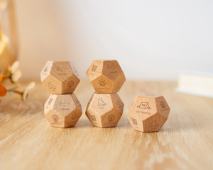 Dados de Números de Madera Hechos a Mano, de Madera Natural, Multifuncionales, Educativos, Accesorio para Juegos de Mesa Matemáticos, Juego Familiar, Juguete de Aprendizaje, Caja - Product Image 6